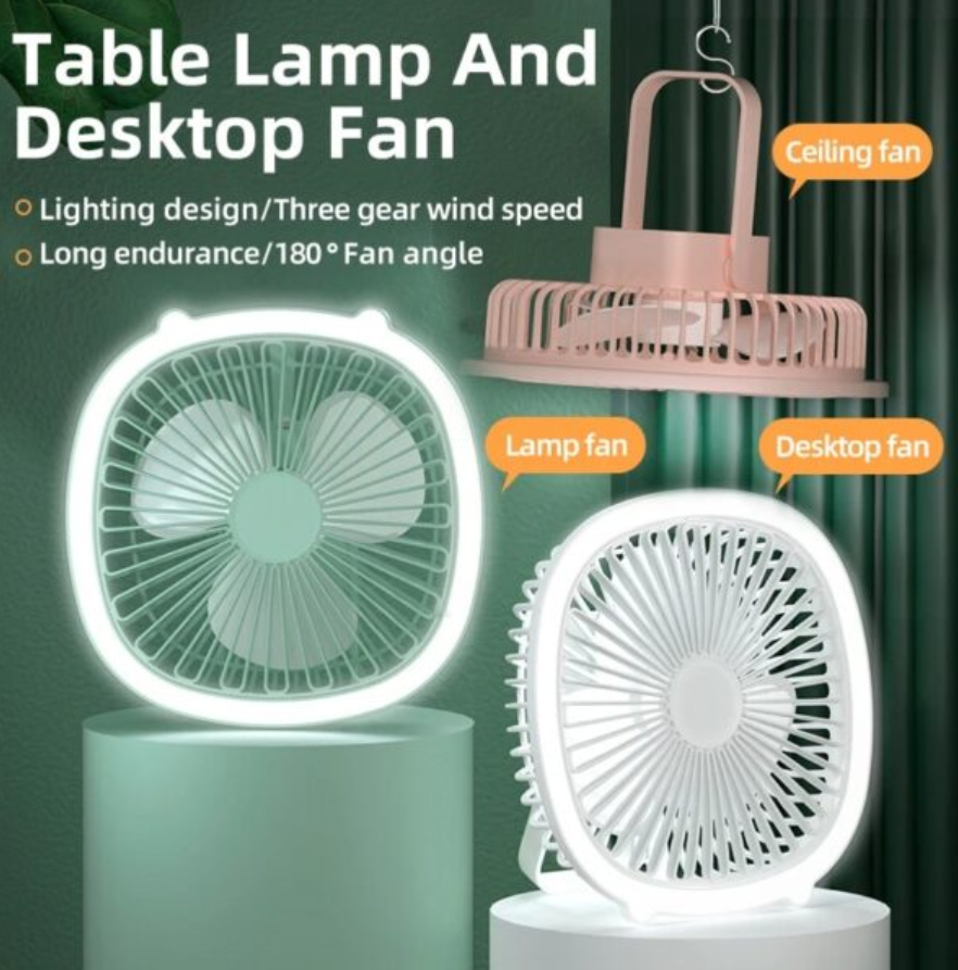 Portable Desktop Fan With light
